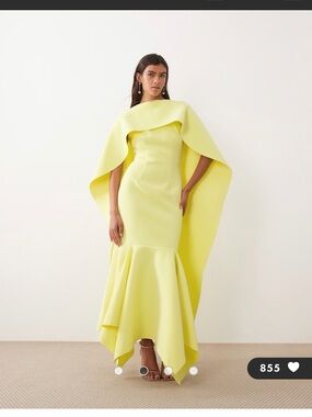 ASOS Arrange high neck ruffle cape dress